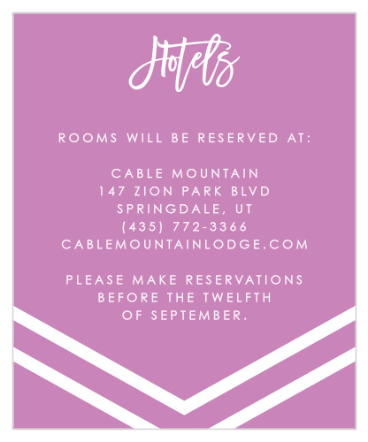 Cheeky Chevron Accommodation Cards
