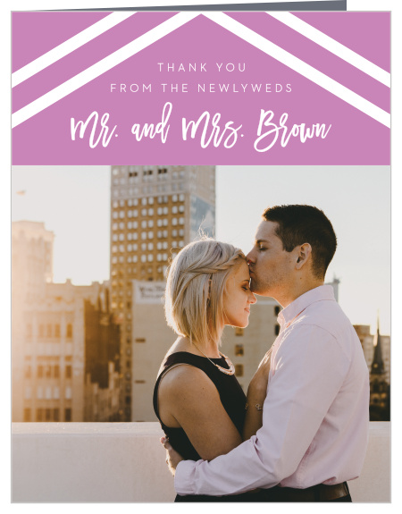 Cheeky Chevron Wedding Thank You Cards