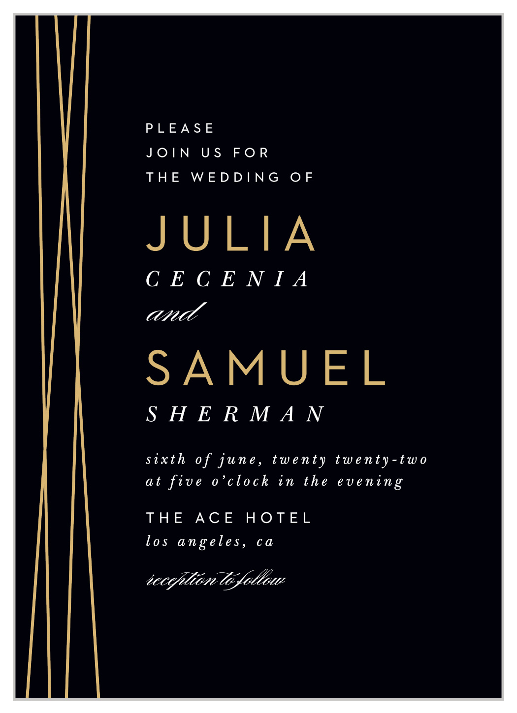 Cross Over Wedding Invitations