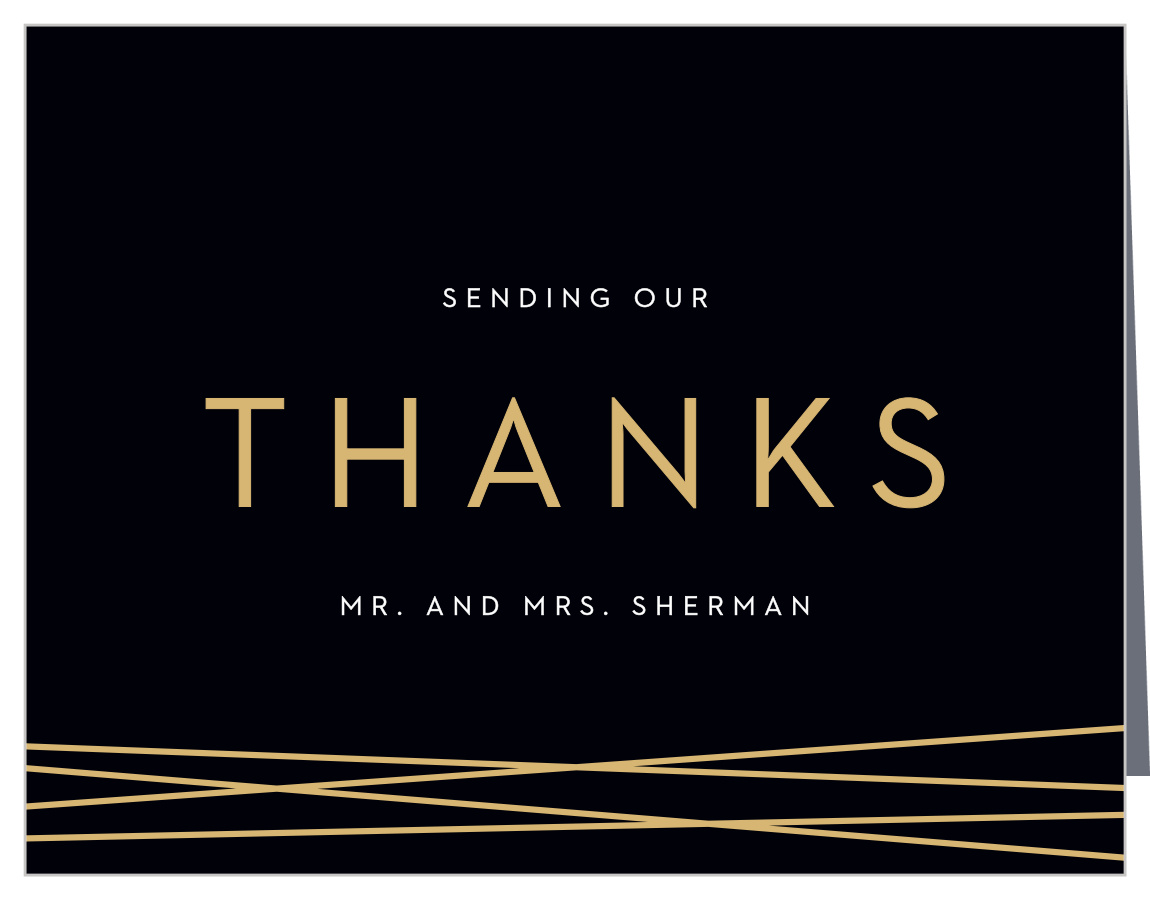 Cross Over Wedding Thank You Cards