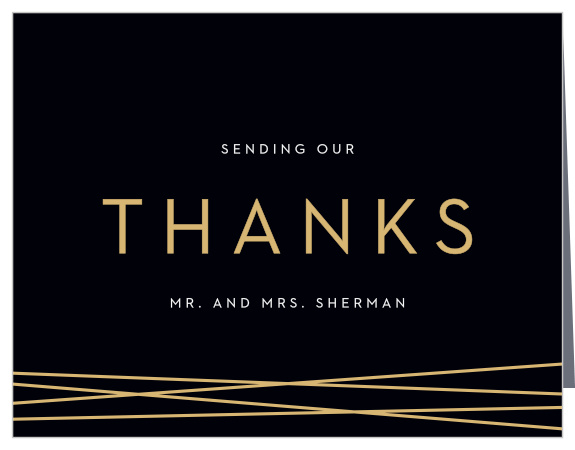 Cross Over Wedding Thank You Cards