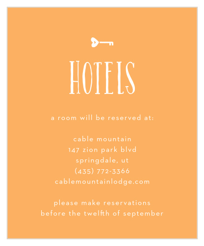 Cupid's Keys Accommodation Cards