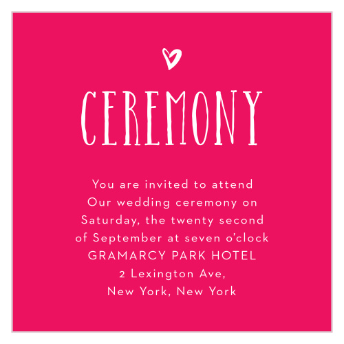 Cupid's Keys Ceremony Cards