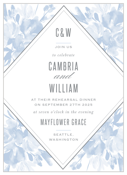 Our gorgeous Subtle Fleuriste Rehearsal Dinner Invitations are perfect for gathering together all of your friends and family. 