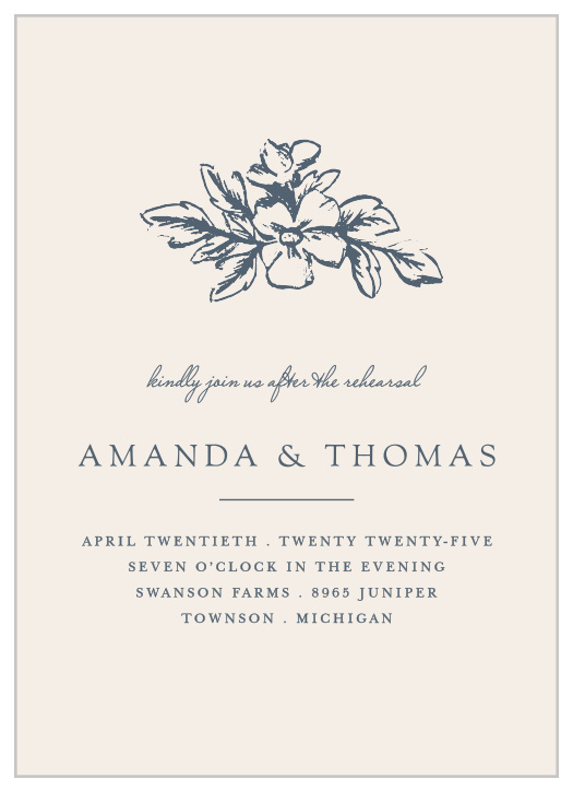 Our gorgeous Soft Morning Rehearsal Dinner Invitations are perfect for gathering your friends and family together for a wedding test run.