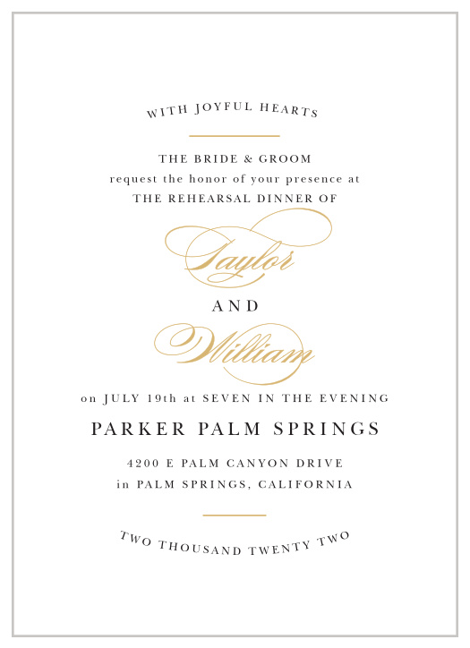 Our Elegant Vintage Rehearsal Dinner Invitations are perfect for gathering your friends and family together for a wedding test run.
