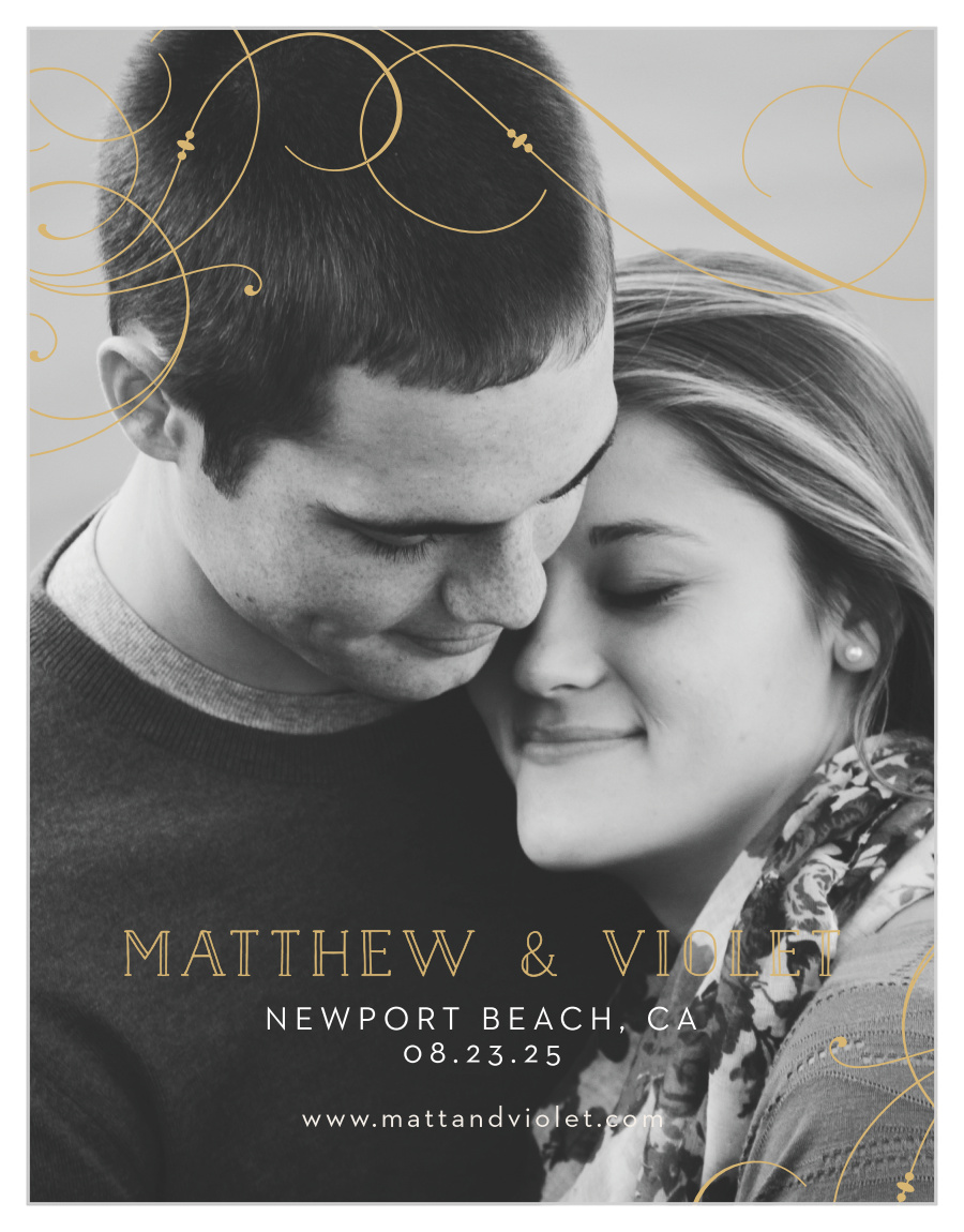 Shining Swirls Save the Date Magnets