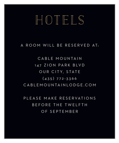 Shining Swirls Accommodation Cards