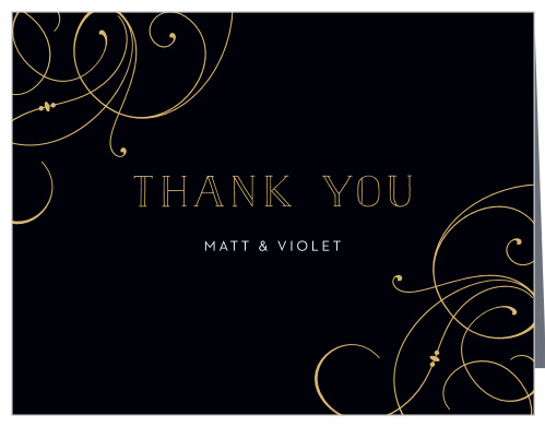 Shining Swirls Wedding Thank You Cards