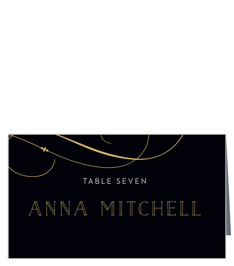 Shining Swirls Place Cards