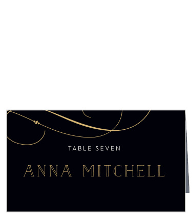 Shining Swirls Place Cards