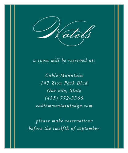 Striped Swash Accommodation Cards