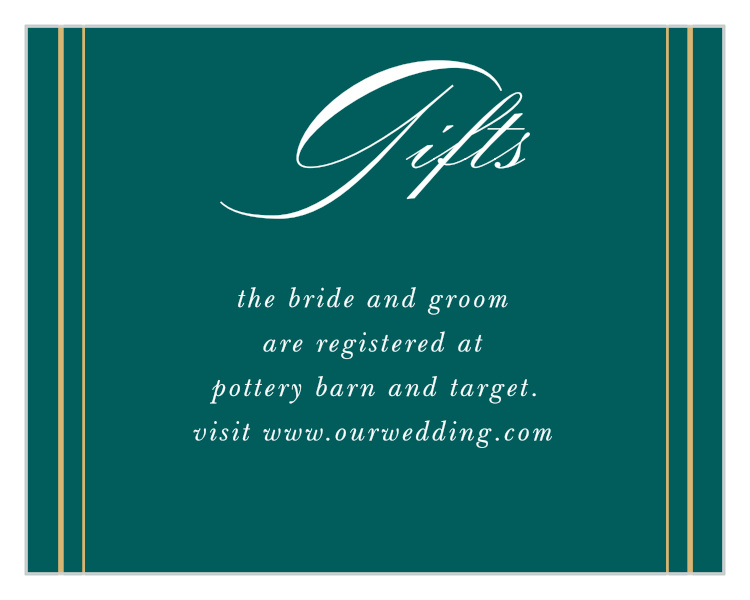 Striped Swash Registry Cards