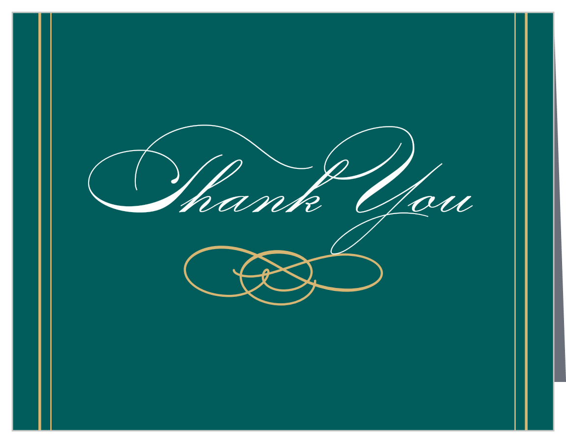 Striped Swash Wedding Thank You Cards