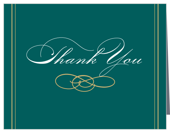Striped Swash Wedding Thank You Cards