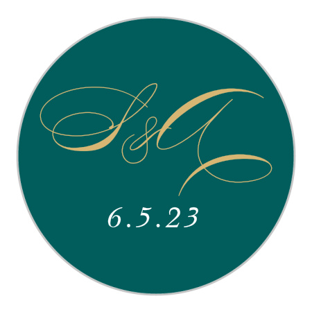 Striped Swash Wedding Stickers