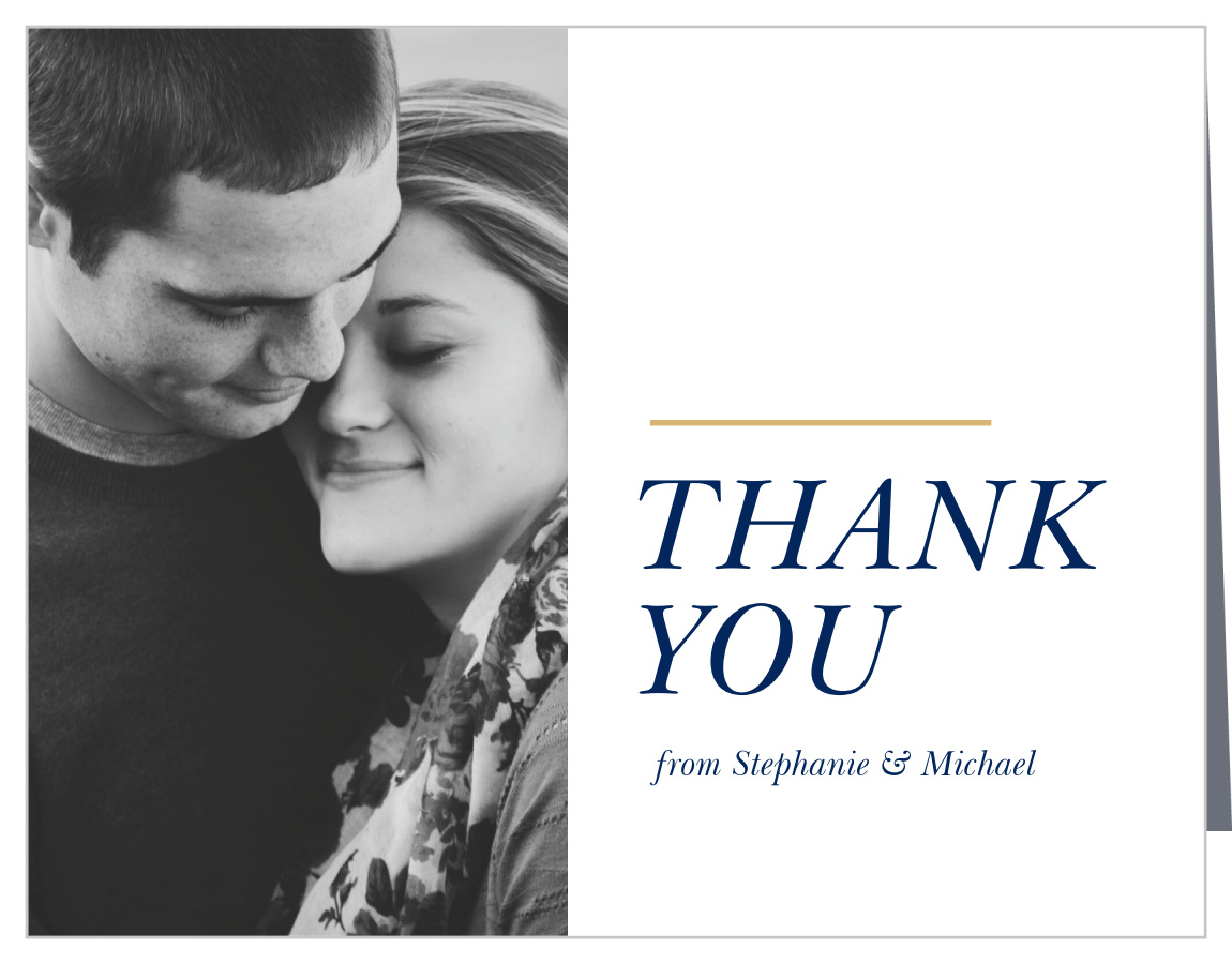 Stacked Italic Wedding Thank You Cards
