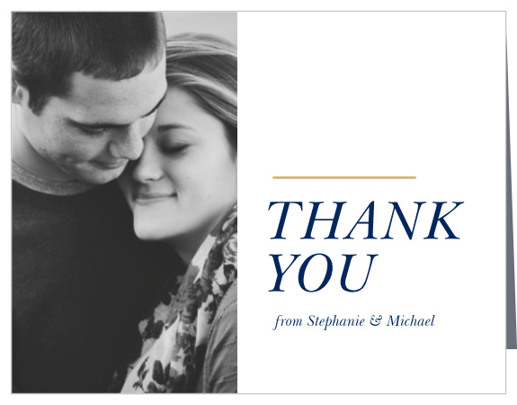 Stacked Italic Wedding Thank You Cards