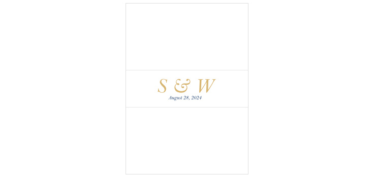 Stacked Italic Wedding Belly Bands