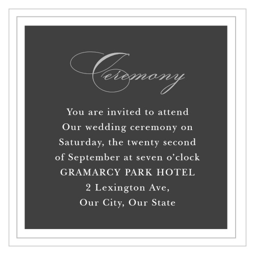 Framed Forever Ceremony Cards