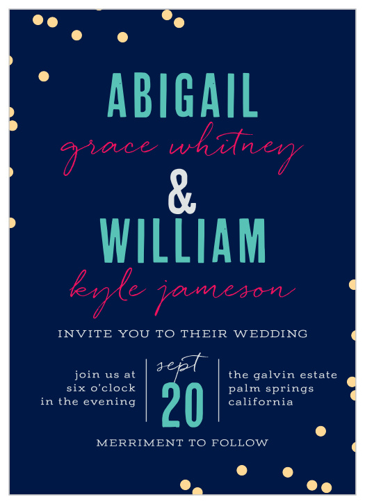 Our Color Pop Wedding Invitations are a stunning ensemble of eye-catching hues and tantalizing typefaces.