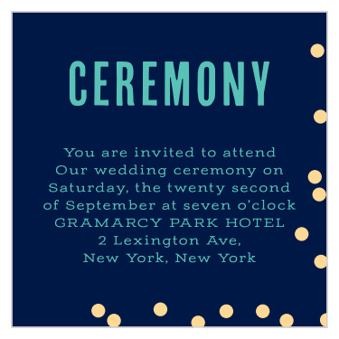 Color Pop Ceremony Cards