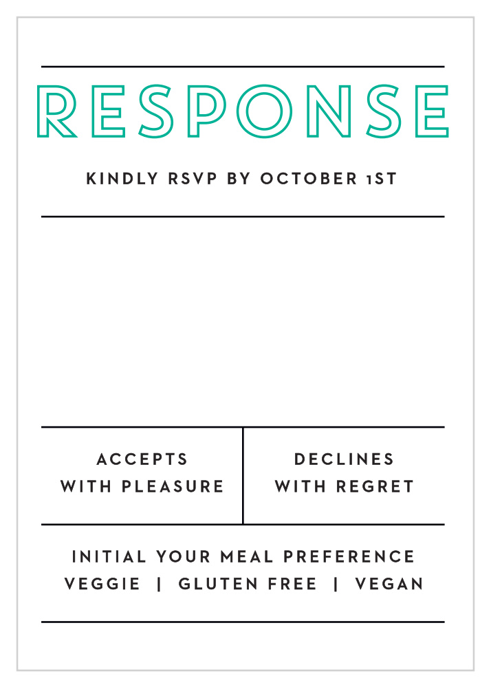 Bold Outline Response Cards