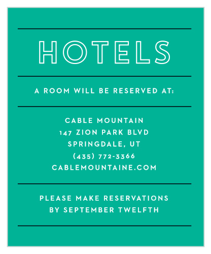 Bold Outline Accommodation Cards