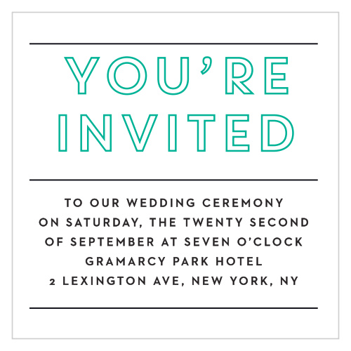 Bold Outline Ceremony Cards