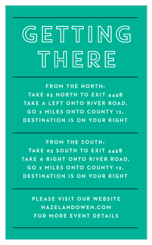 Bold Outline Direction Cards
