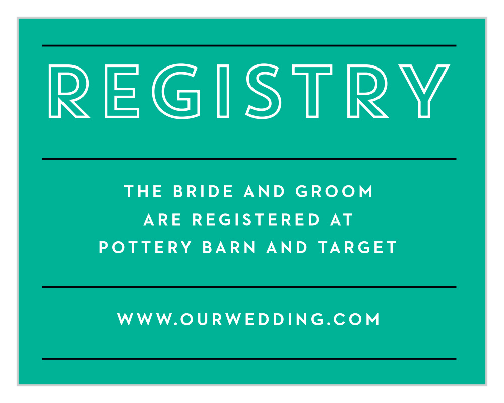 Bold Outline Registry Cards