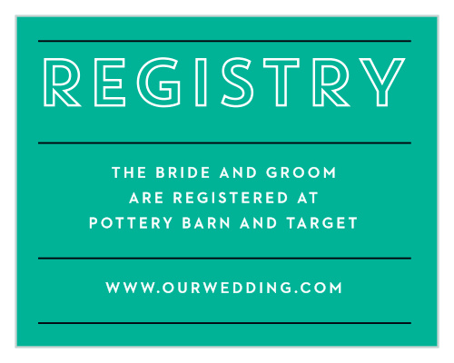 Bold Outline Registry Cards
