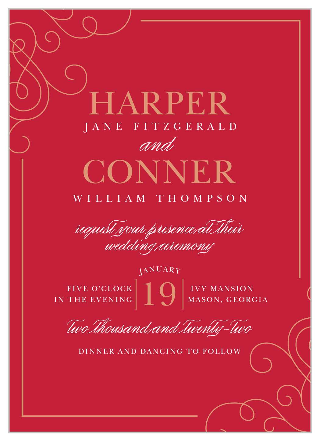 Color of Love Wedding Invitations