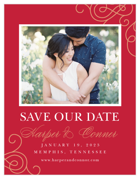 Our Color of Love Save-the-Date Cards are classically romantic. 