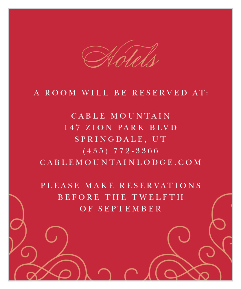 Color of Love Accommodation Cards