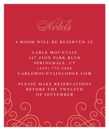 Color of Love Accommodation Cards