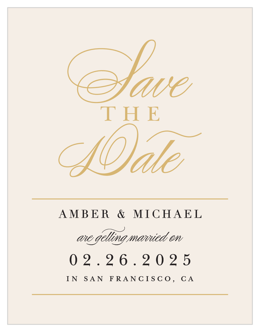 Timeless Type Save the Date Magnets