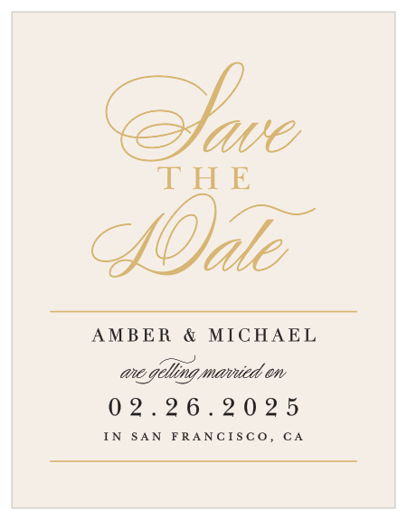 Our Timeless Type Save-the-Date Magnets ensure that your loved ones mark their calendars well in advance of your special day.