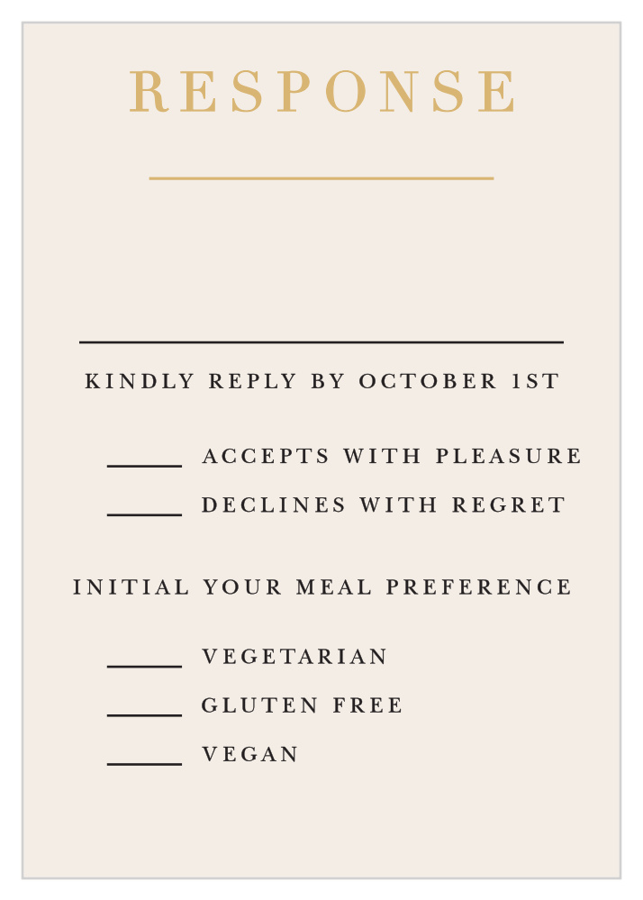 Timeless Type Response Cards