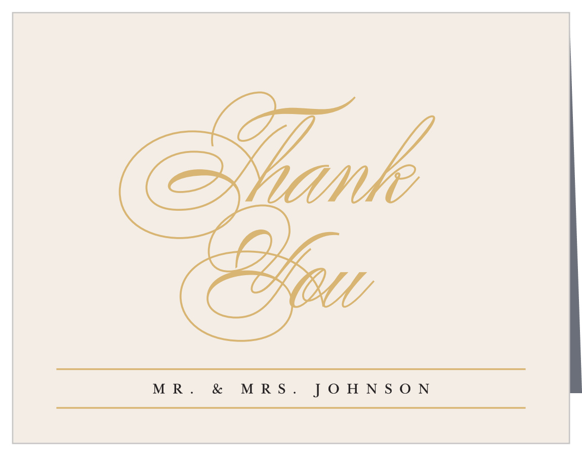 Timeless Type Wedding Thank You Cards
