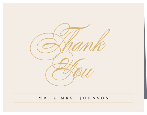 Timeless Type Wedding Thank You Cards