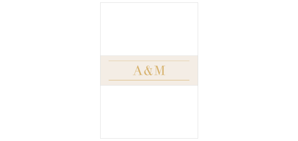 Timeless Type Wedding Belly Bands