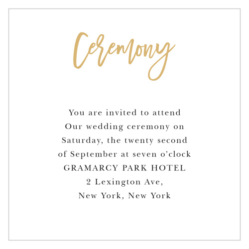 Rustic Plaid Ceremony Cards