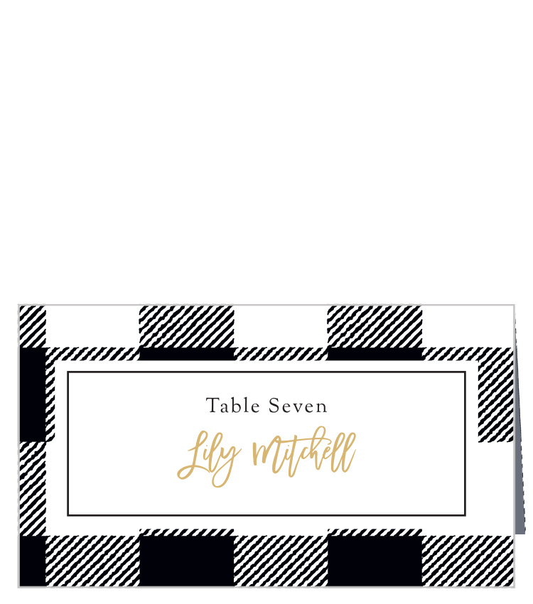 Rustic Plaid Place Cards