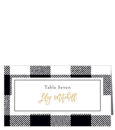 Rustic Plaid Place Cards