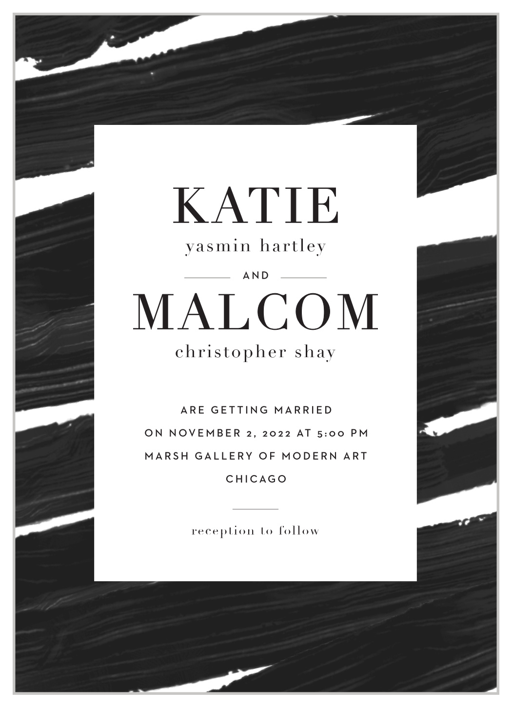 Modern Art Wedding Invitations
