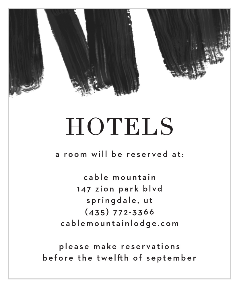 Modern Art Accommodation Cards