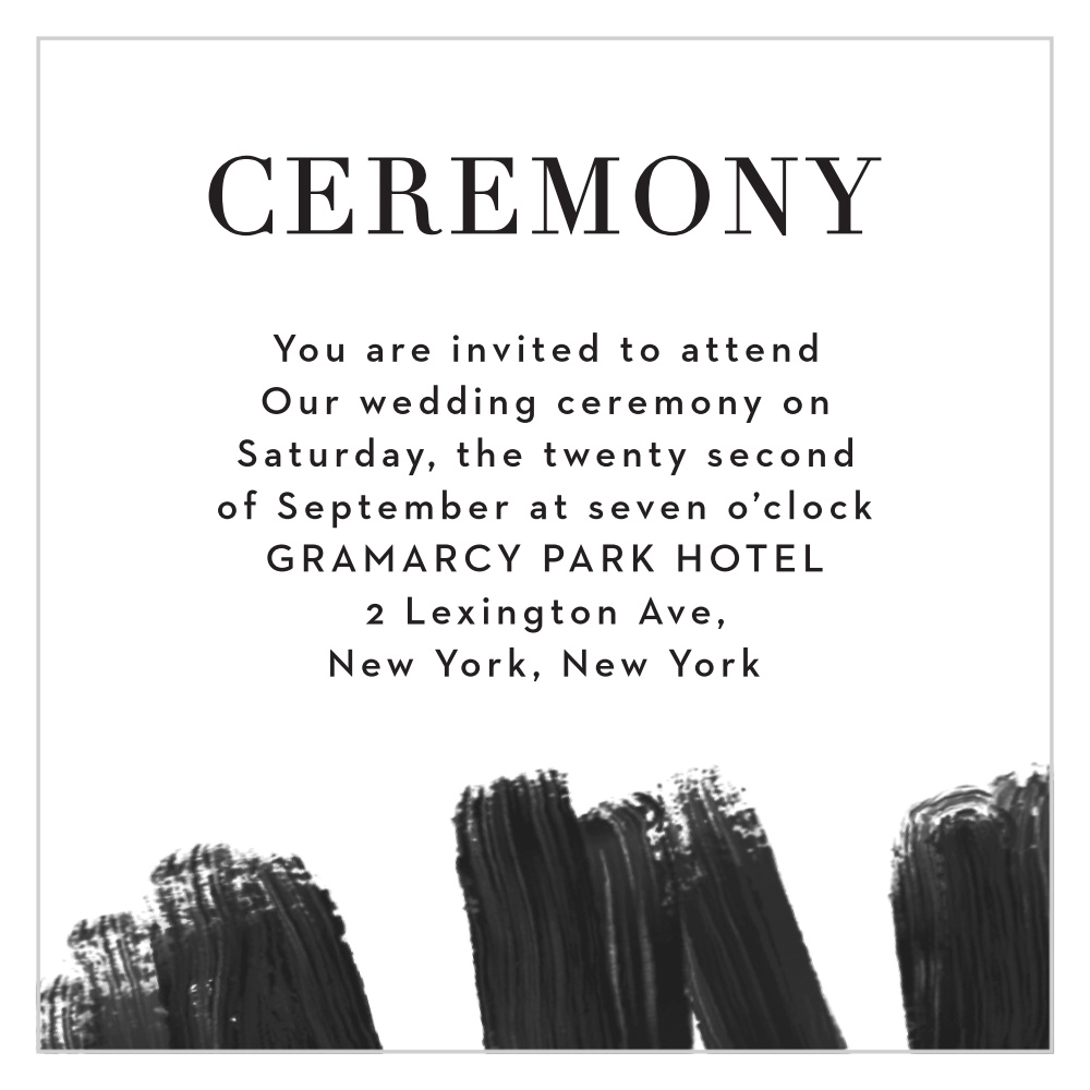 Modern Art Ceremony Cards