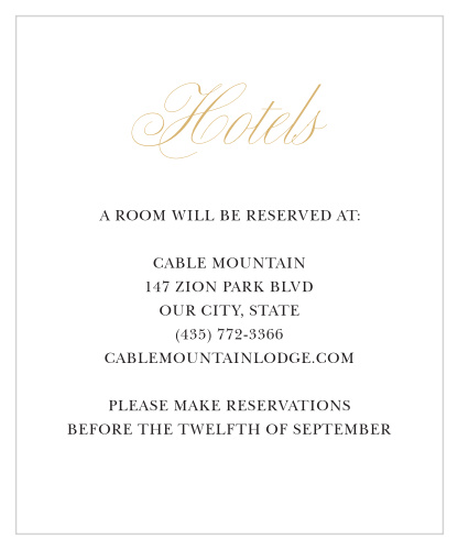 Love Knots Accommodation Cards