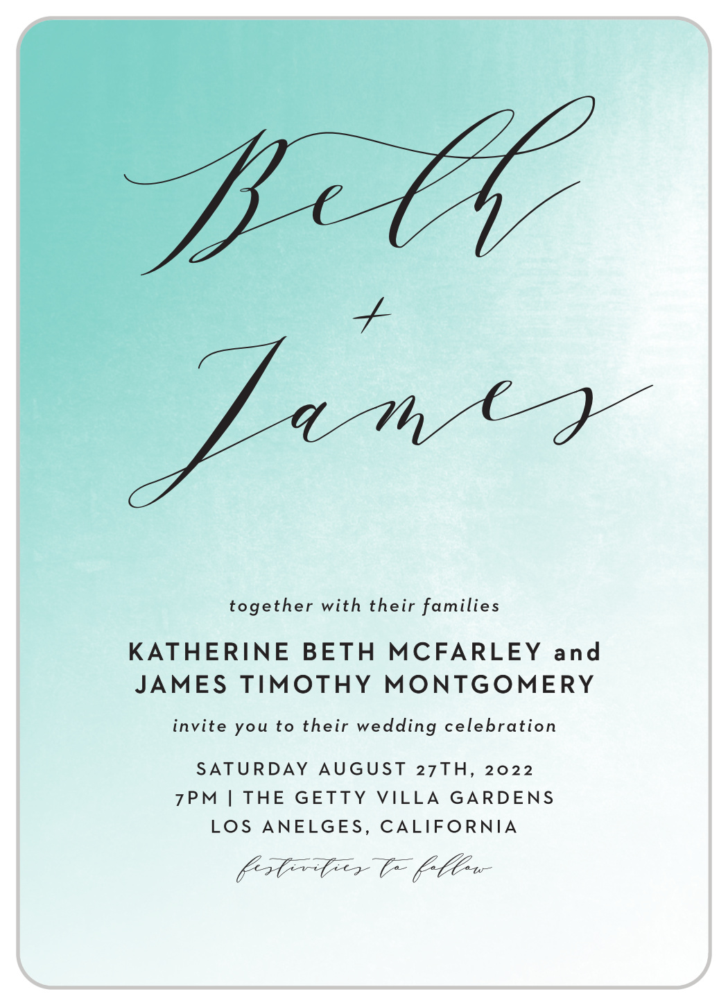 Ocean Spray Wedding Invitations